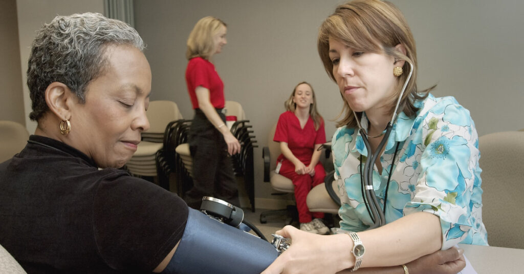 not many elders check blood pressure