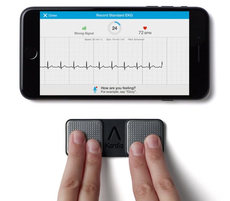 blood pressure app with measuring pads